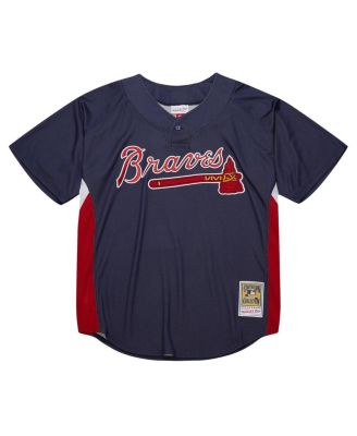 Mitchell Ness Men's Chipper Jones Navy Atlanta Braves Cooperstown Collection 2007 Batting Practice Jersey