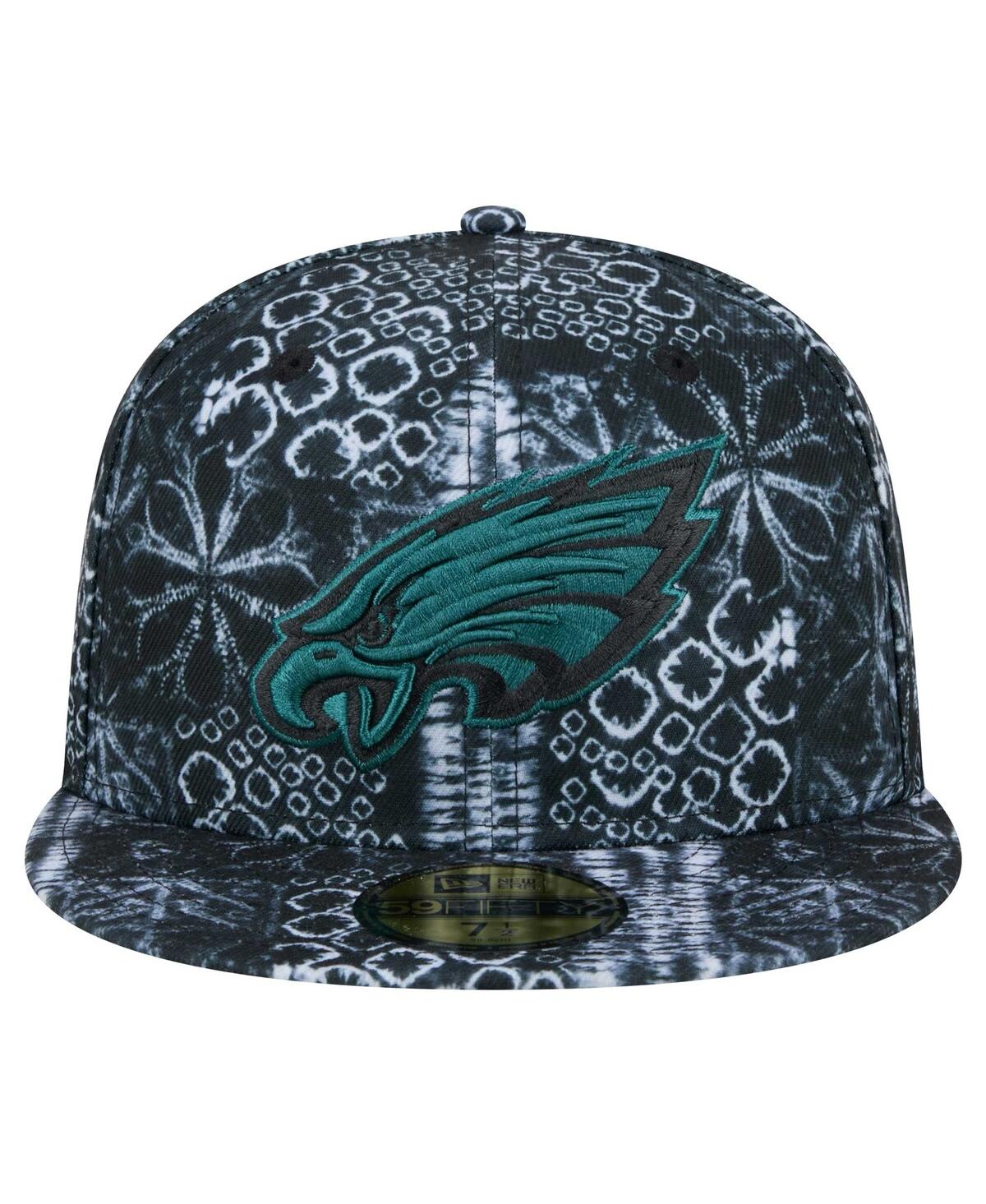 Shop New Era Men's Black Philadelphia Eagles Shibori 59fifty Fitted Hat