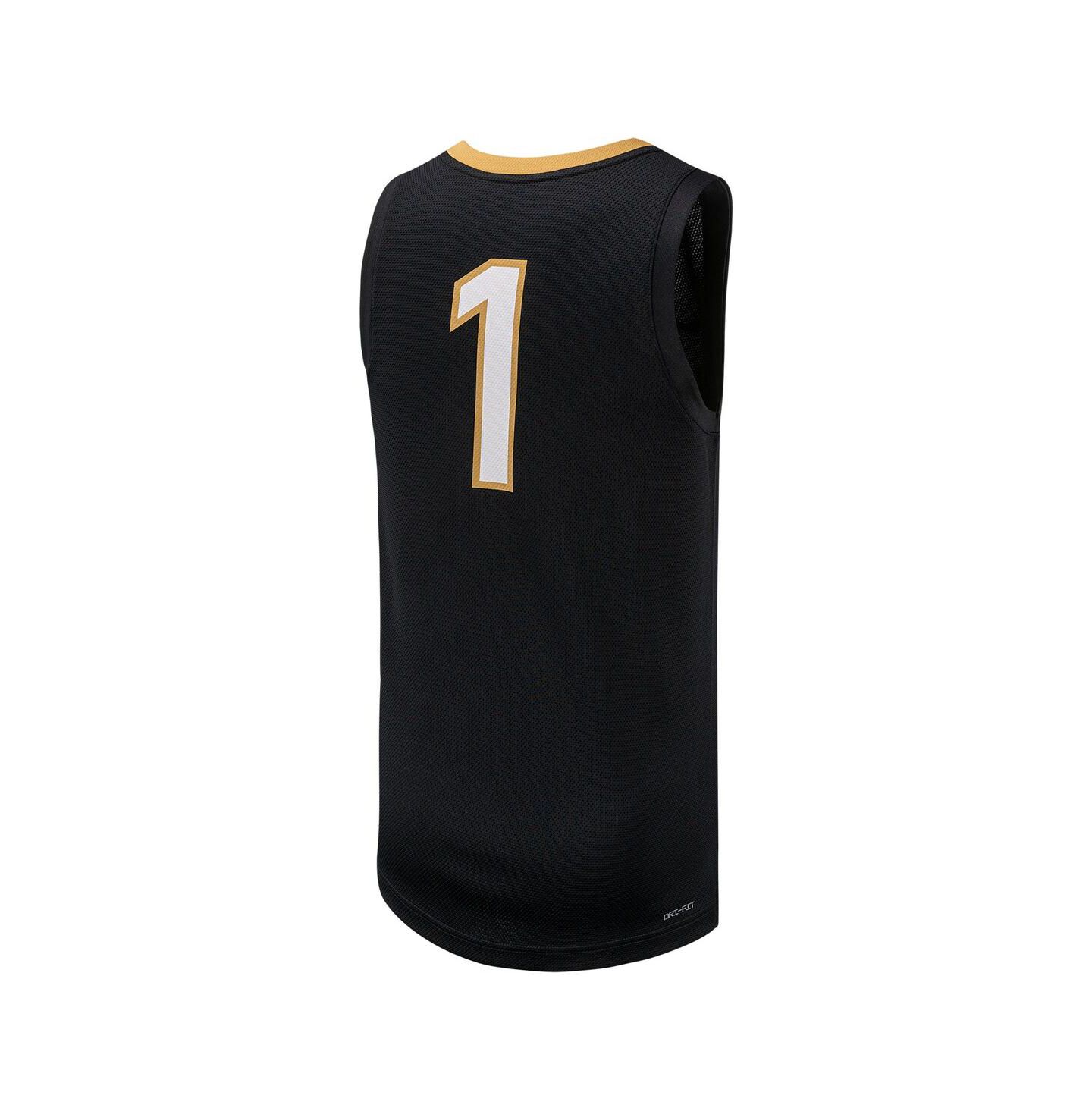 Мужской топ Nike 1 Black Vanderbilt Commodores Replica Basketball Jersey — фото 2