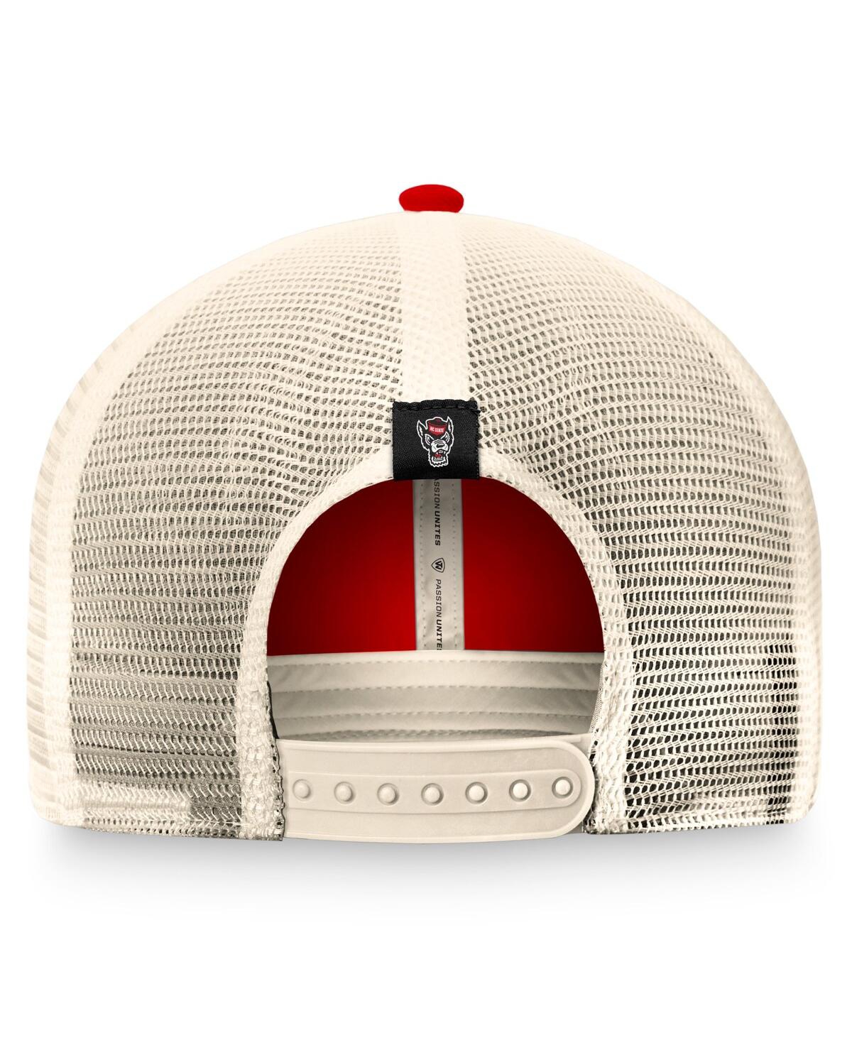 Top Of The World Men's Red Nc State Wolfpack Refined Trucker Adjustable Hat In Blk,mr,ntr