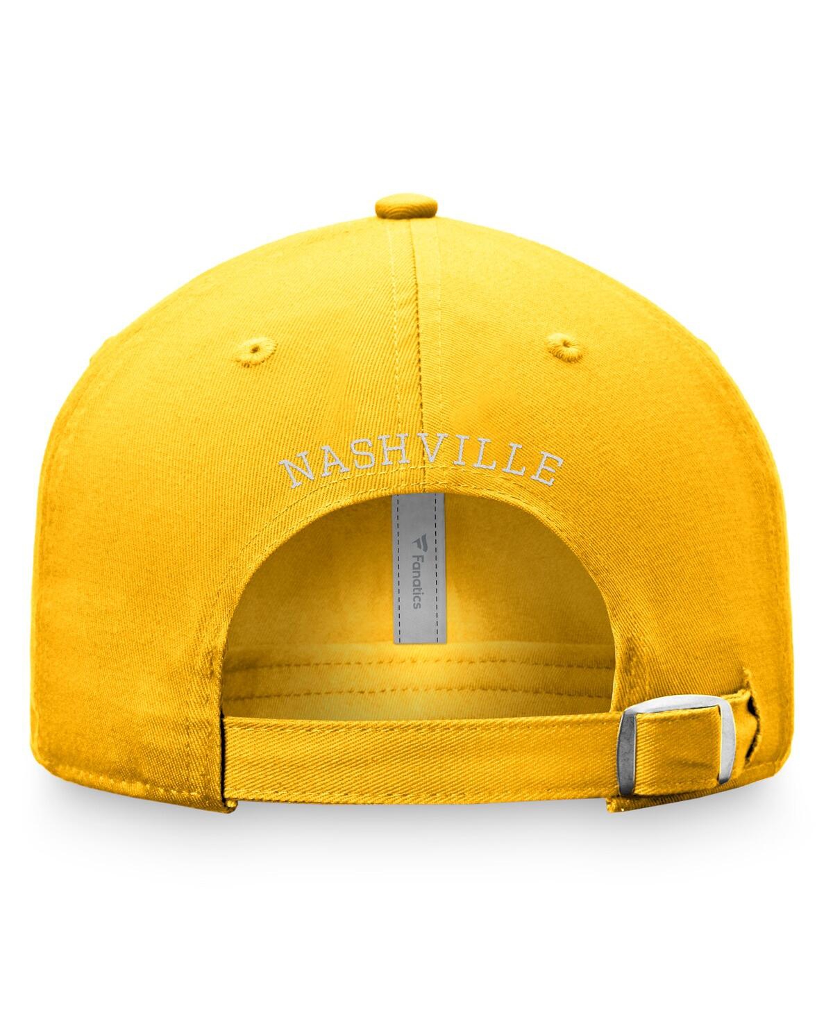 Fanatics Branded Women's Gold Nashville Predators Fundamental Two-hit Adjustable Hat In Yellw Gold