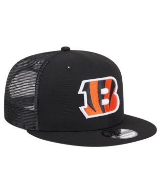 Men's Black Cincinnati Bengals Main Trucker 9Fifty Snapback Hat