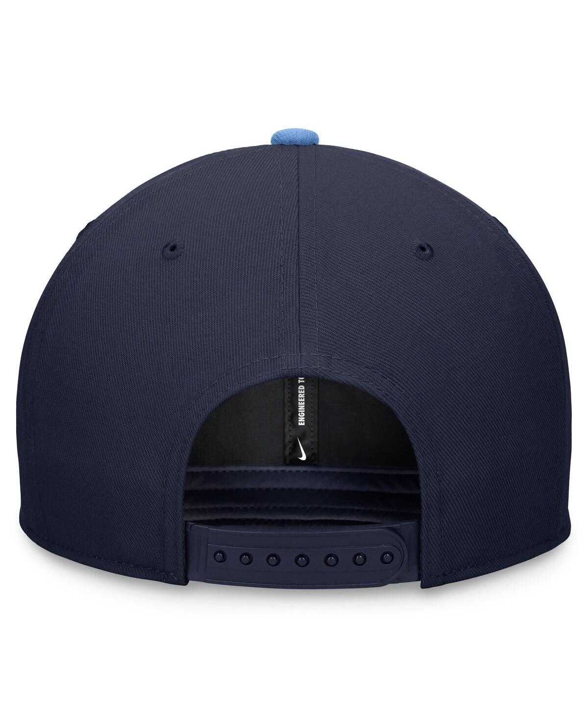 Nike Men's Navy/light Blue Tampa Bay Rays Evergreen Two-tone Snapback Hat In C Nvy,valo