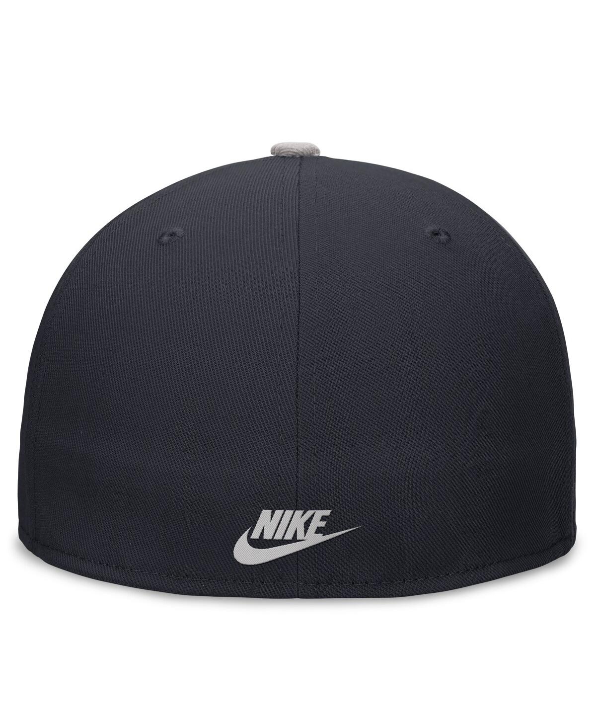 Nike Men's Navy/Gray New York Yankees Rewind Cooperstown True Performance Fitted Hat -ptbl