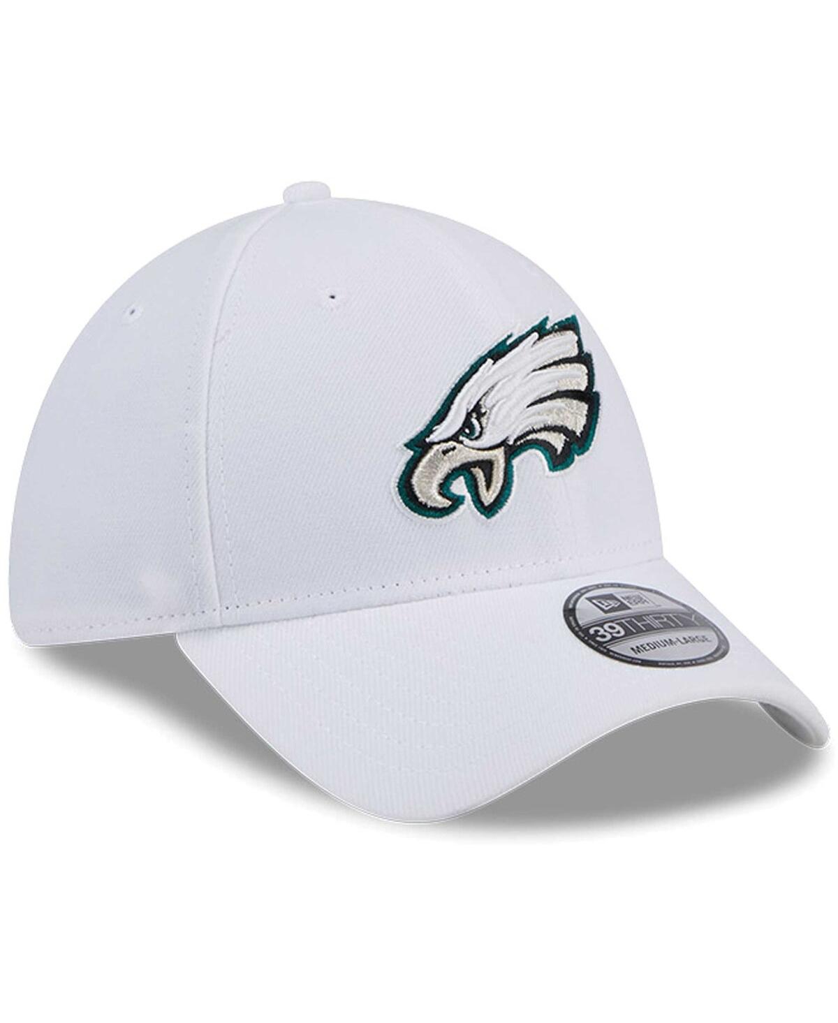 Shop New Era Men's White Philadelphia Eagles Main 39thirty Flex Hat