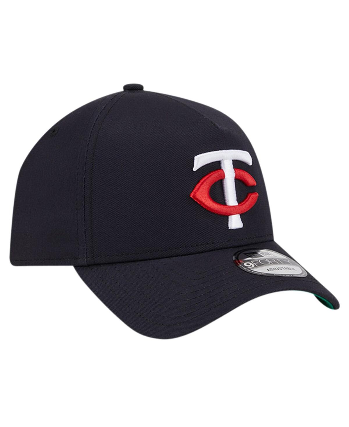 Shop New Era Men's Navy Minnesota Twins Team Color A-frame 9forty Adjustable Hat