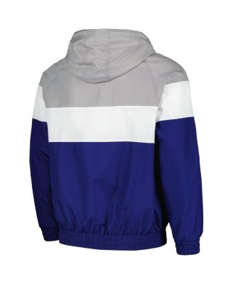 Men's Royal Chicago Cubs Ripstop Raglan Quarter-Zip Hoodie Windbreaker Jacket