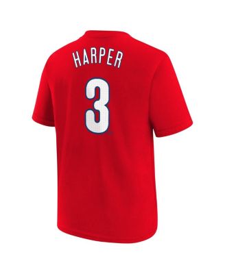 Youth Bryce Harper Red Philadelphia Phillies Home Player Name Number T-Shirt