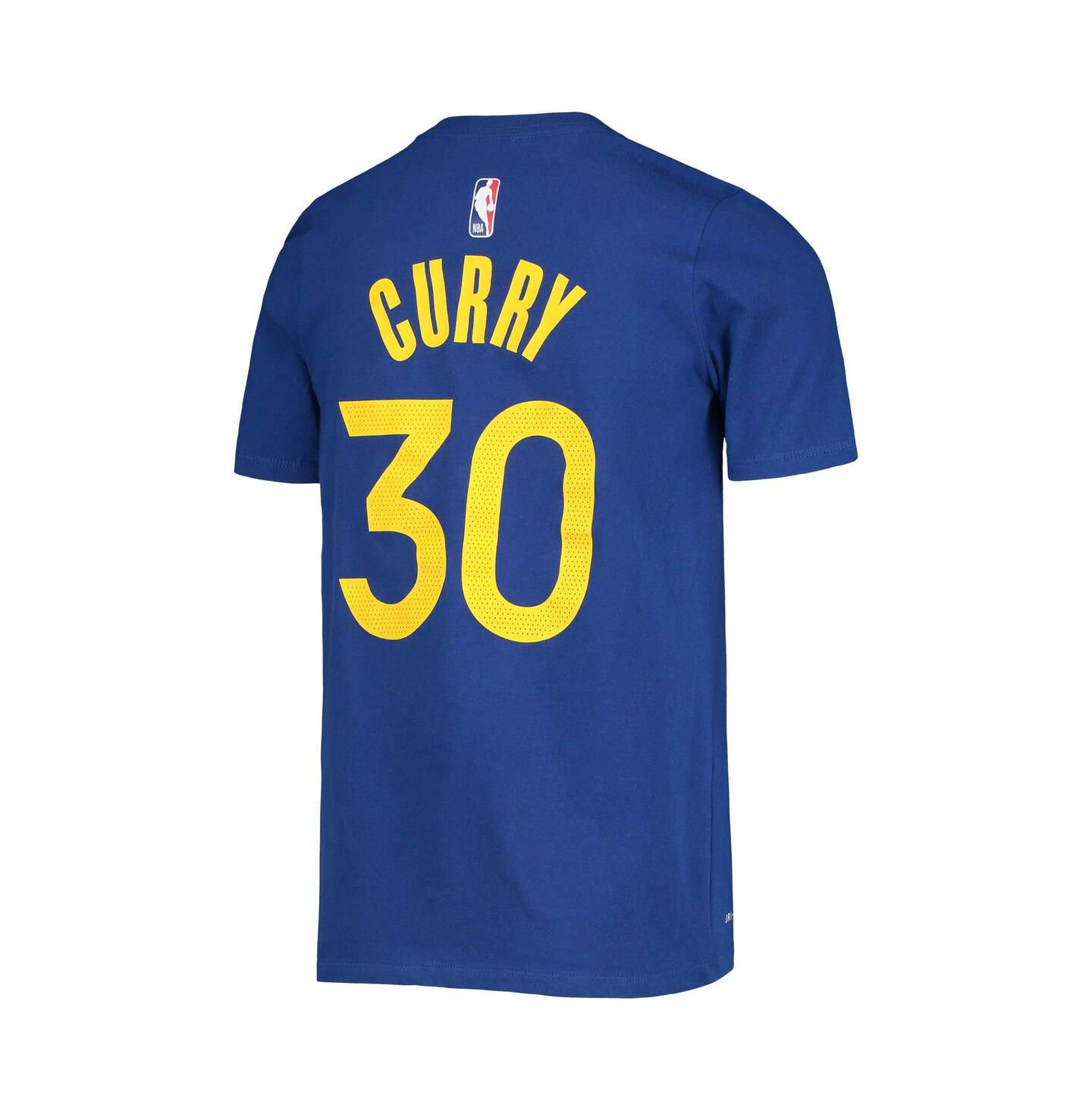Детская футболка Nike Stephen Curry Golden State Warriors Performance с логотипом, Royal — фото 2