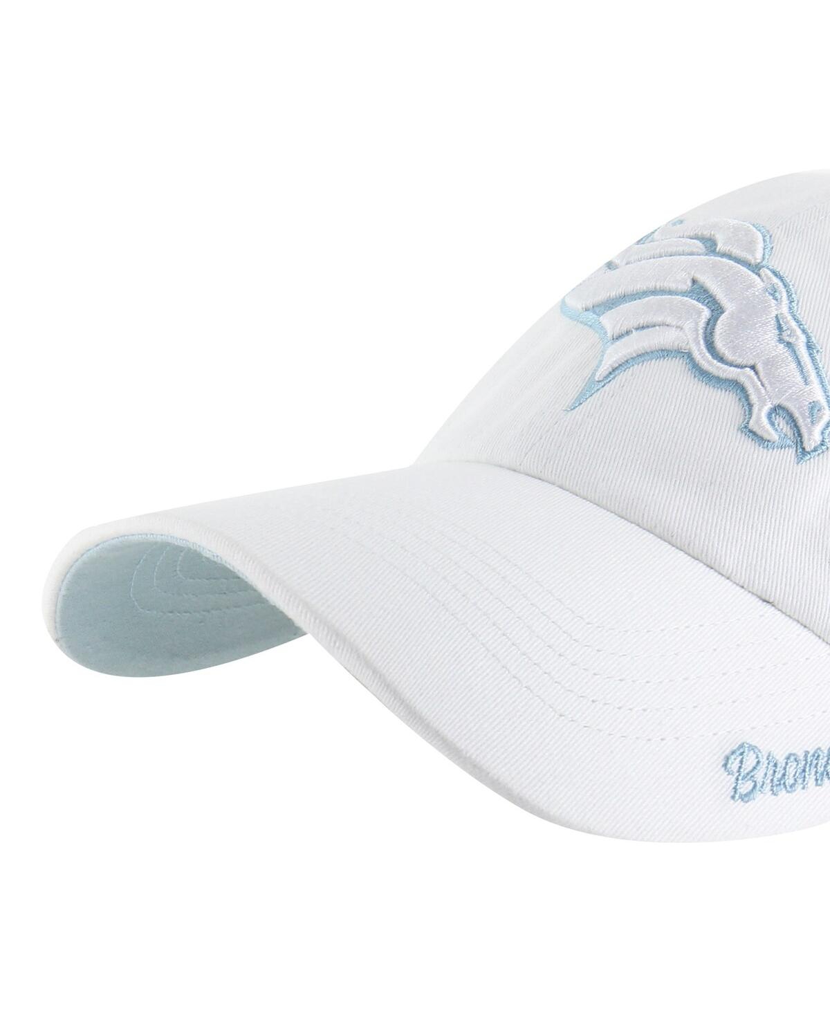 Shop 47 Brand 47 Women's White Denver Broncos Ballpark Cheer Clean Up Adjustable Hat
