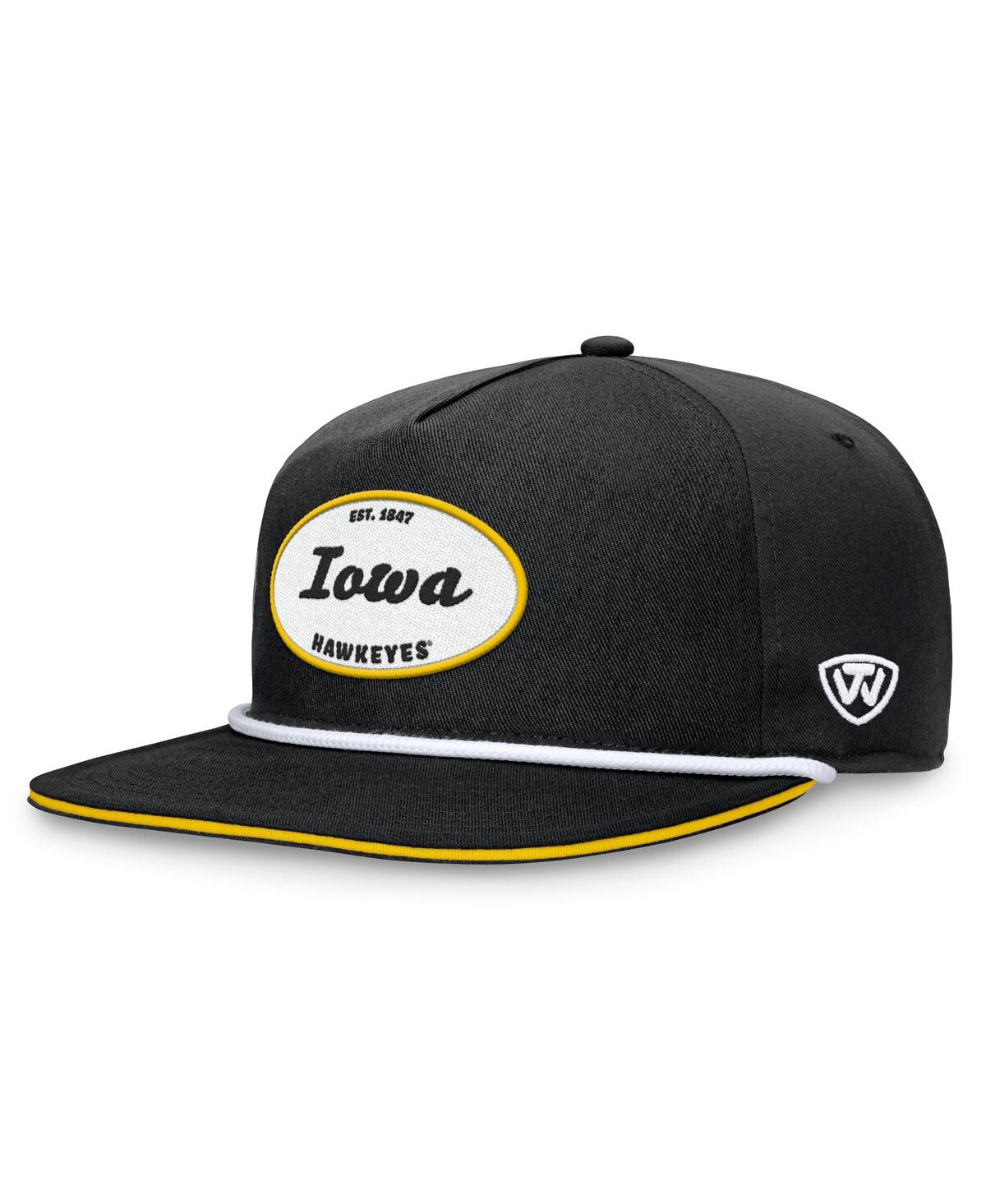 Shop Top Of The World Men's Black Iowa Hawkeyes Iron Golfer Adjustable Hat