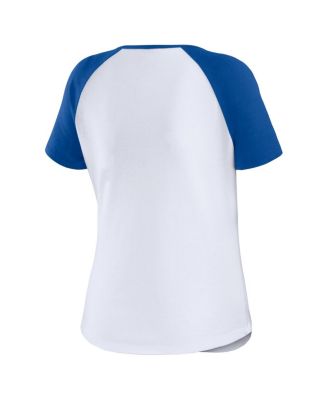 Women's White Florida Gators Baseball Logo Raglan Henley T-Shirt