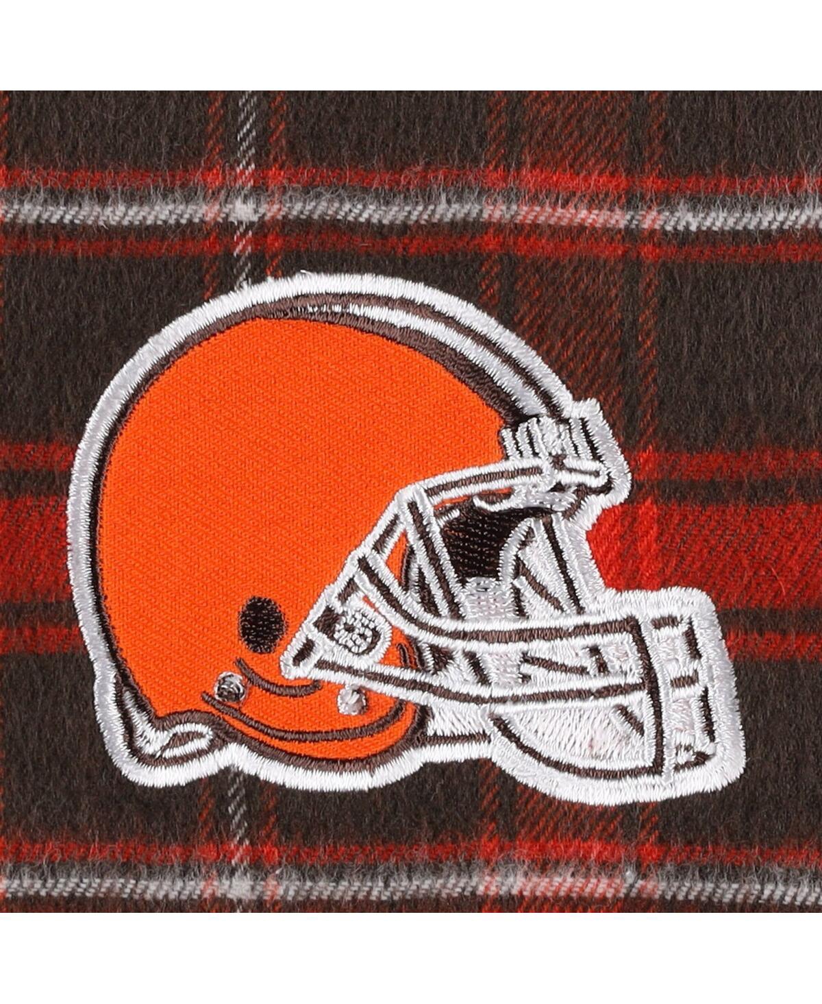Concepts Sport Women's Brown Cleveland Browns Plus Size Badge T-shirt Flannel Pants Sleep Set In Brown