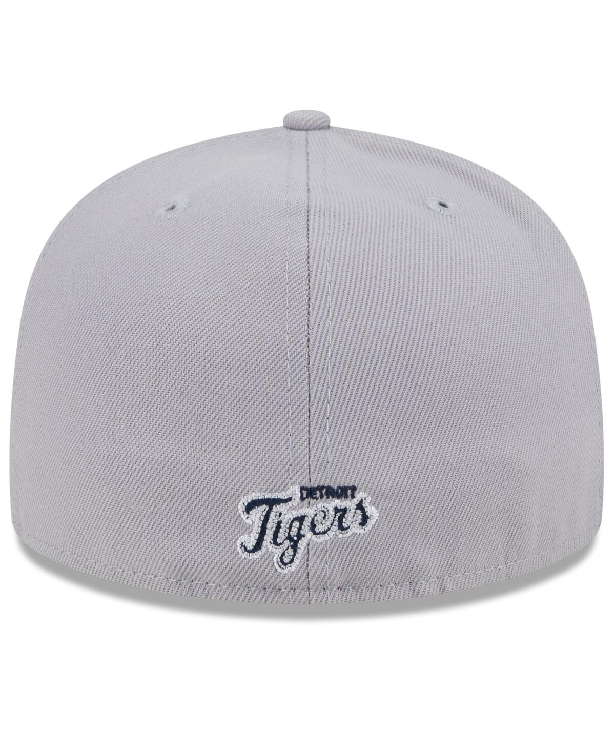 Shop New Era Men's Navy/gray Detroit Tigers Gameday Sideswipe 59fifty Fitted Hat In Navy Gray