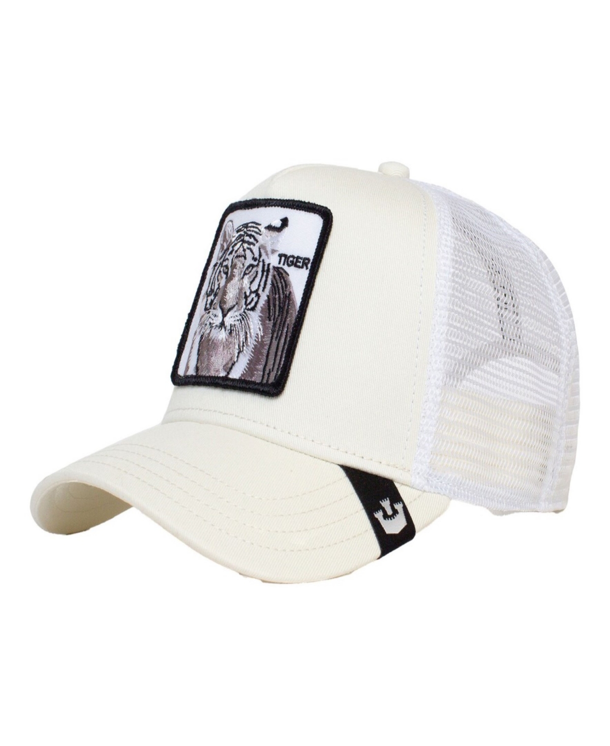 . Goorin Bros Men's White Tiger Trucker Adjustable Hat - White