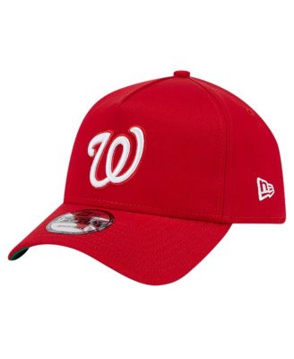 Men's Red Washington Nationals Team Color A-Frame 9Forty Adjustable Hat