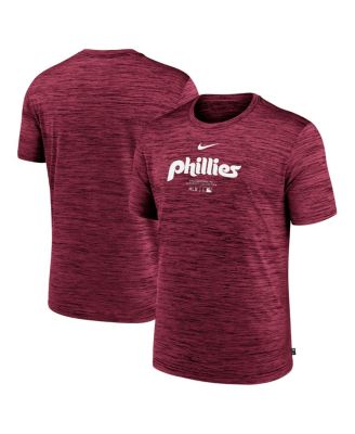 Nike Men s Burgundy Philadelphia Phillies Authentic Collection Velocity Performance Practice T Shirt Macy s