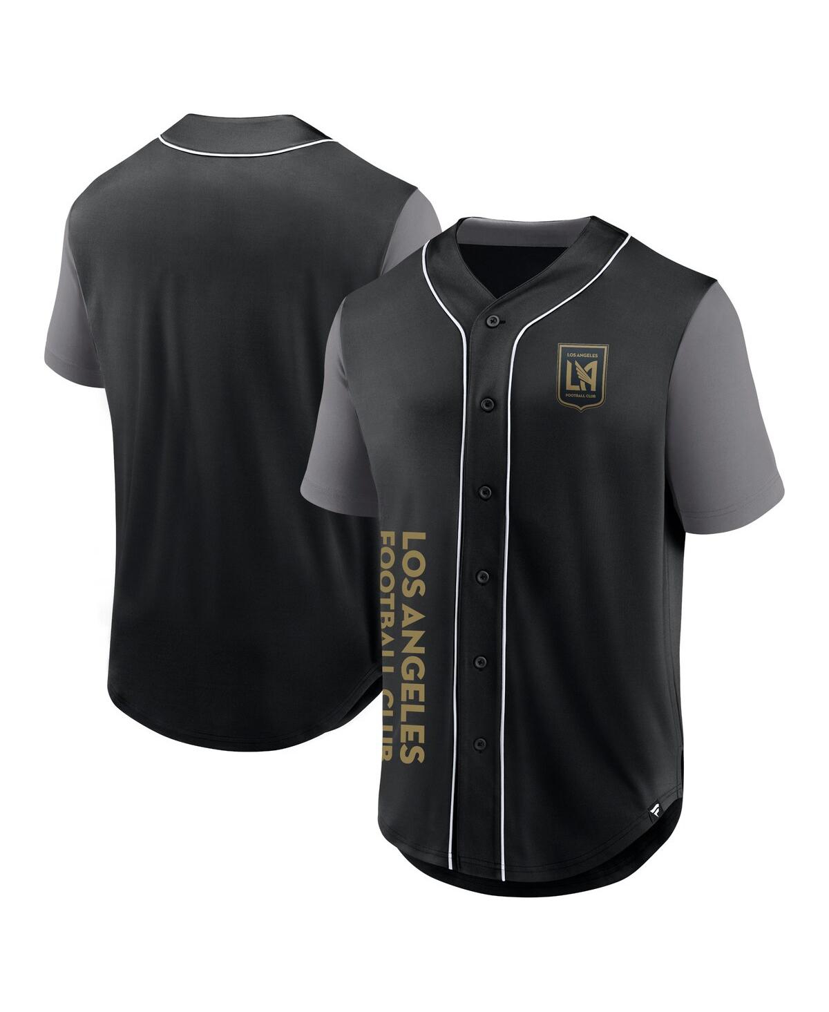 Branded Men's Black Lafc Balance Fashion Baseball Jersey - Blablasgbl
