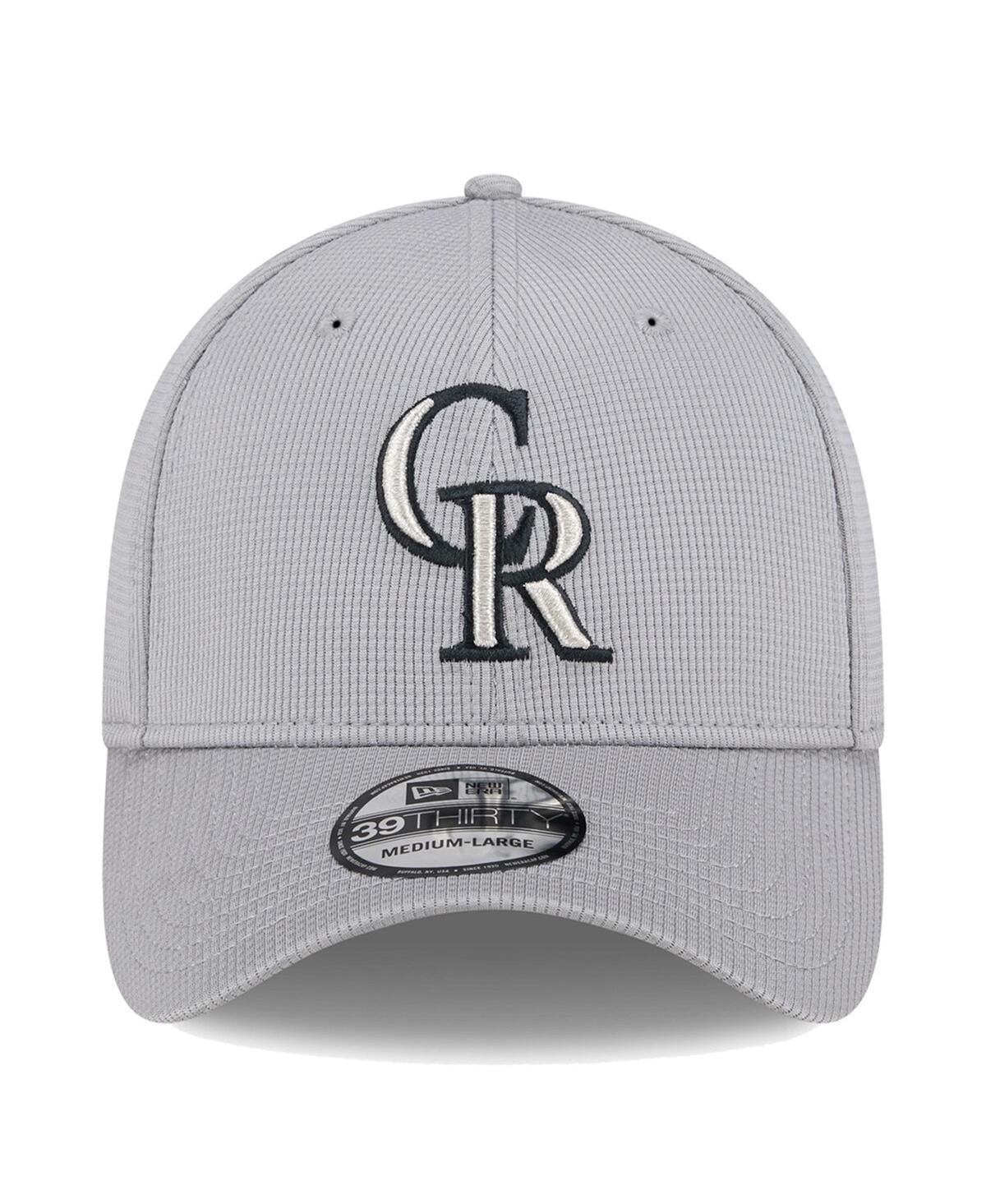 Shop New Era Men's Gray Colorado Rockies Active Pivot 39thirty Flex Hat