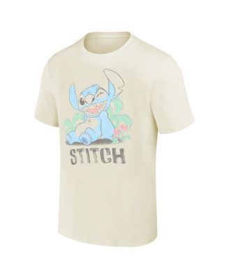 Unisex Cream Lilo and Stitch Wink T-Shirt