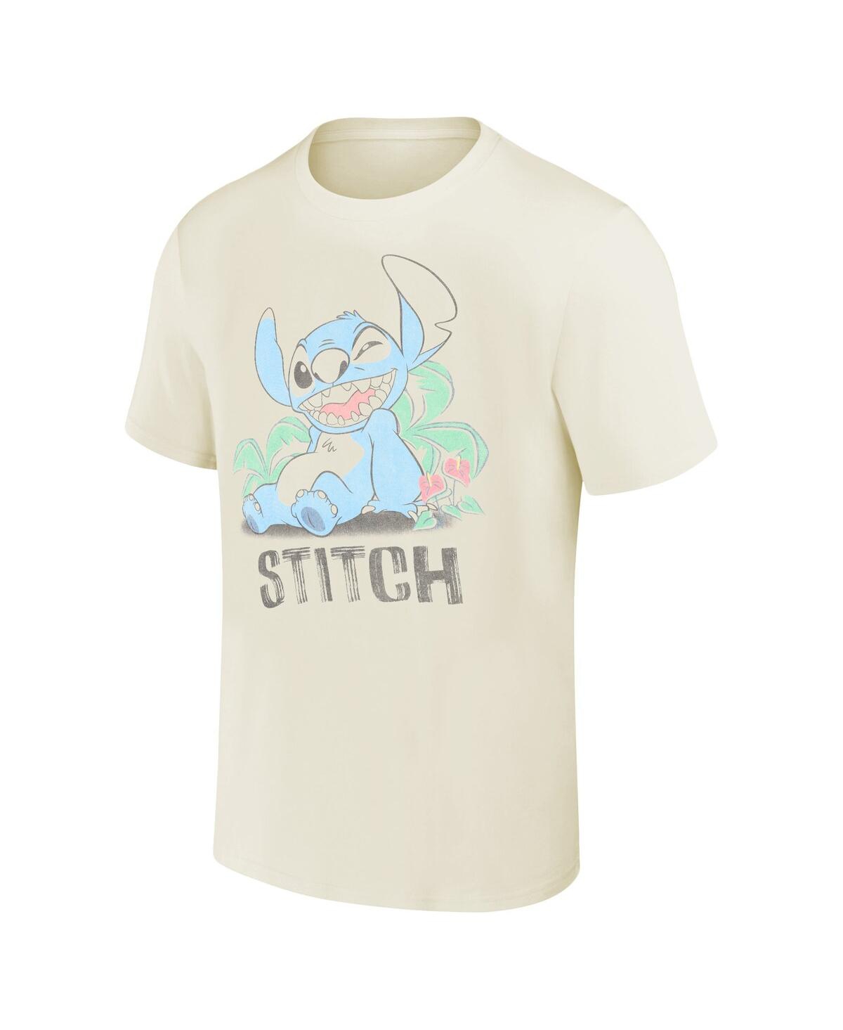 Shop Mad Engine Unisex Cream Lilo And Stitch Wink T-shirt