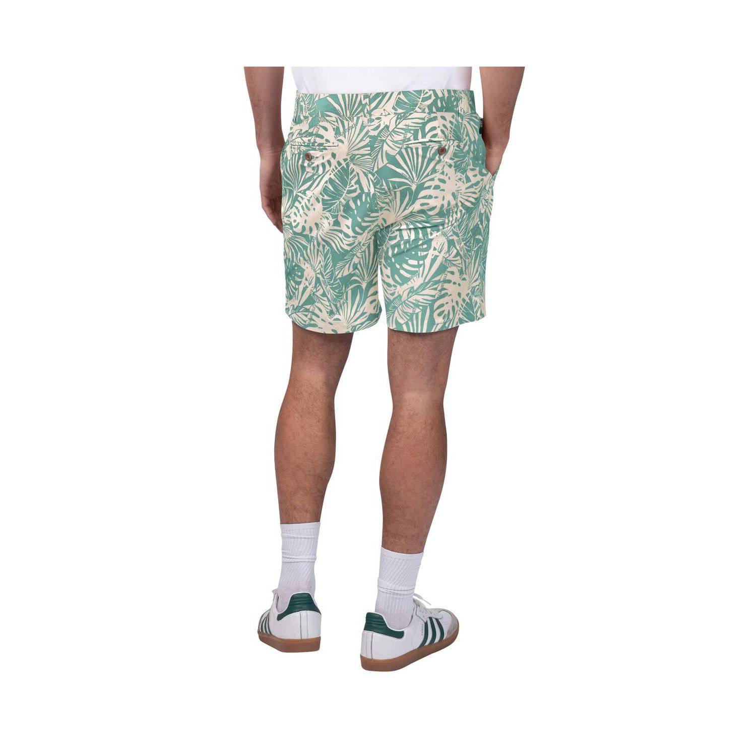 Men's Green New York Jets Sandwashed Monstera Print Amphib Shorts