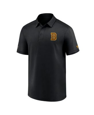 Branded Men's Black Boston Bruins Authentic Pro Logo Polo