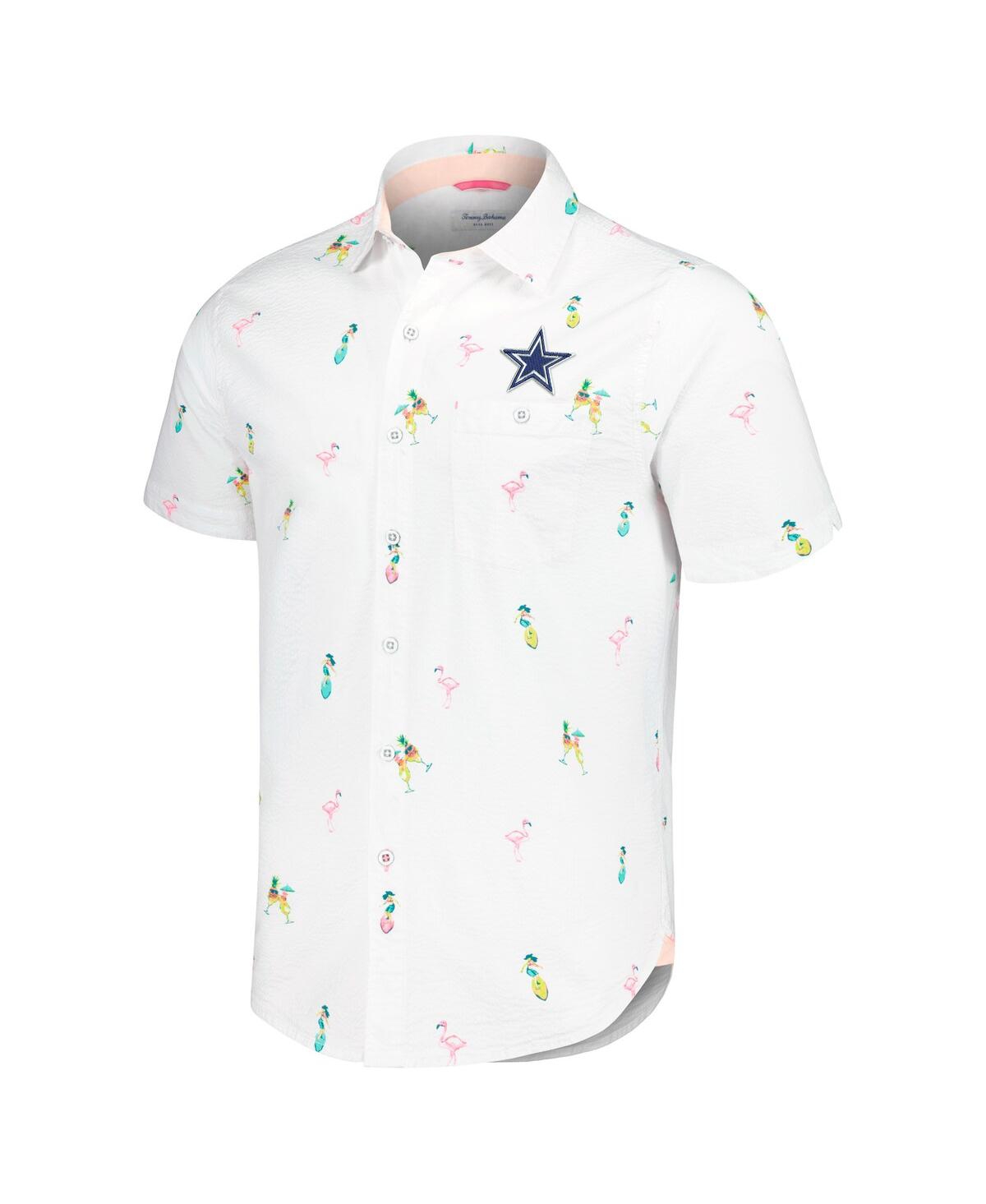 Tommy Bahama White Kansas City Chiefs Nova Wave Flocktail Button-up Shirt In White