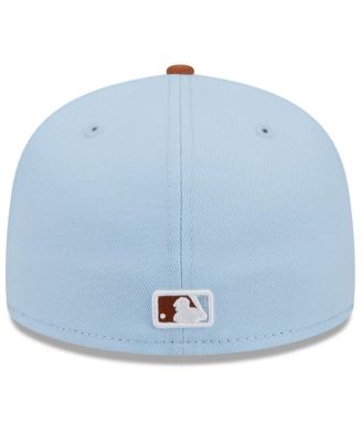 Men's Light Blue/Brown New York Yankees Spring Color Basic Two-Tone 59fifty Fitted Hat