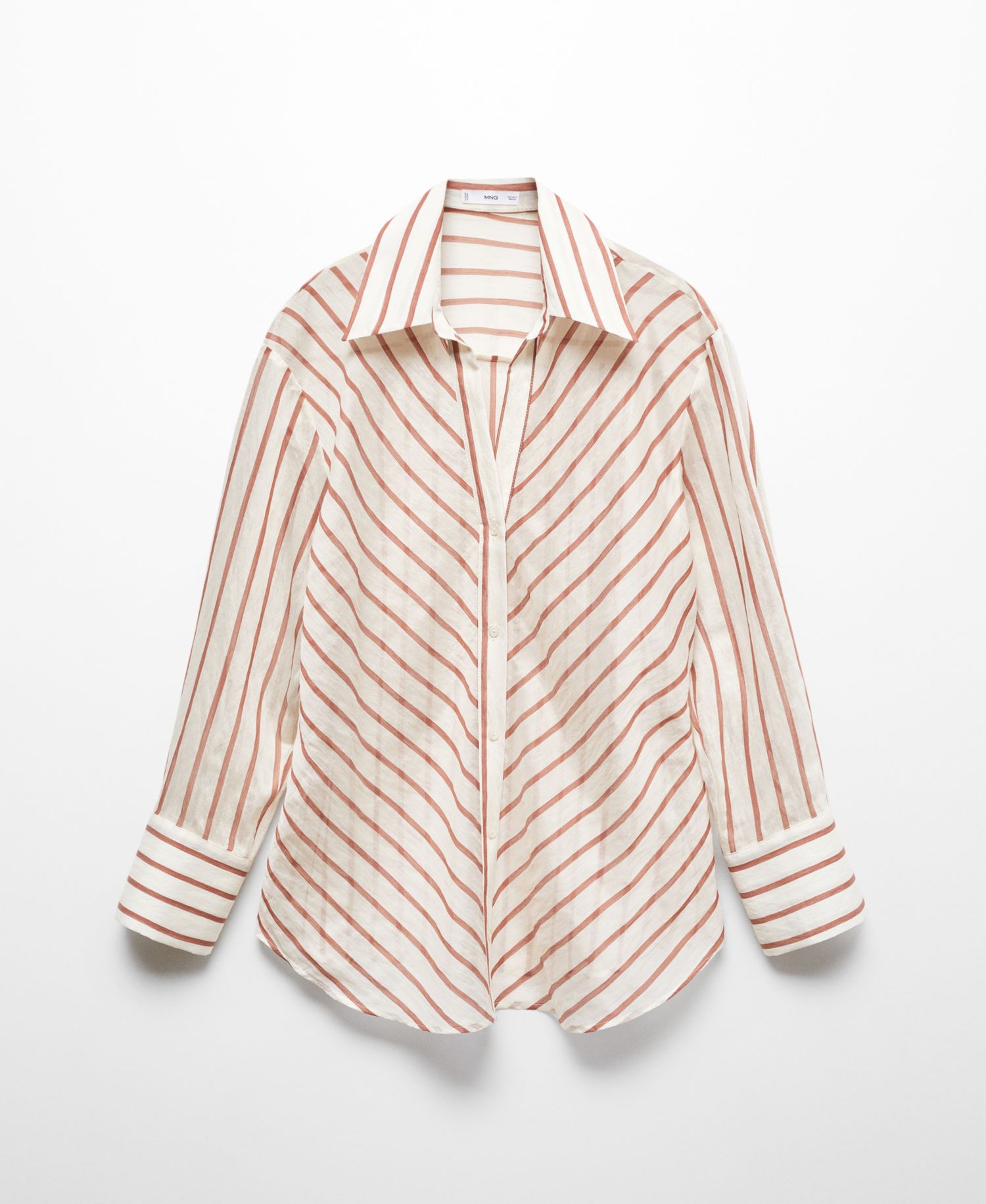 Women's Semitransparent Striped Shirt