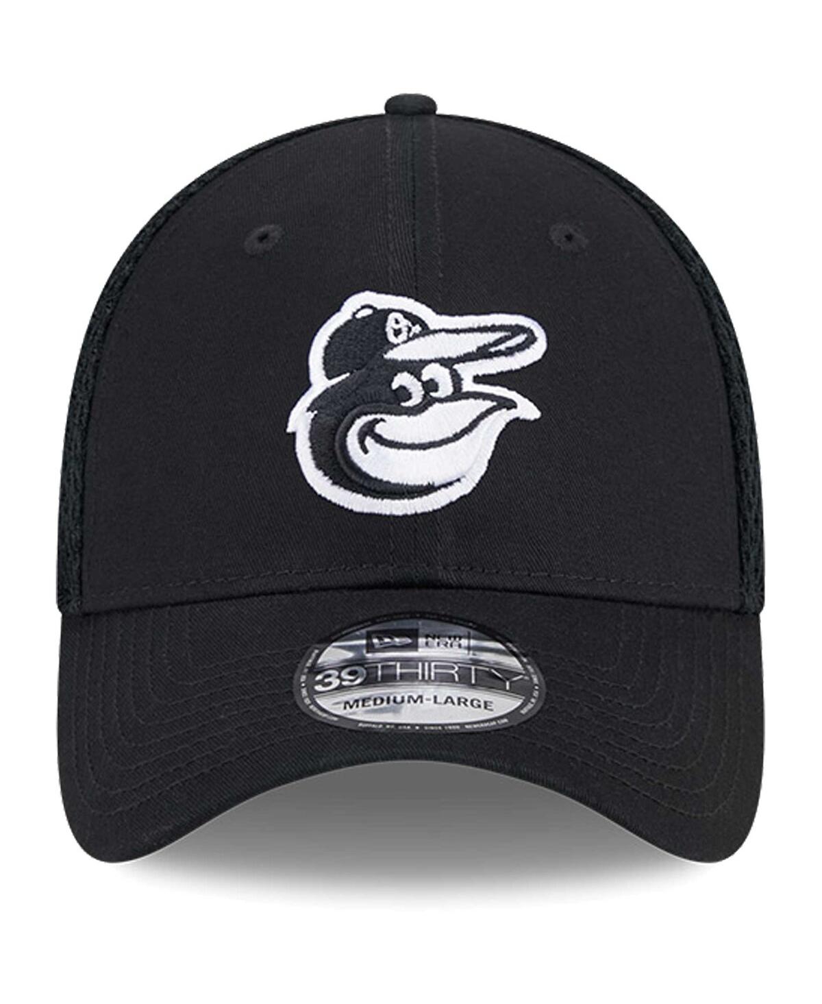 New Era Men's Baltimore Orioles EvergreenWhite Neo 39Thirty Flex Hat - Black