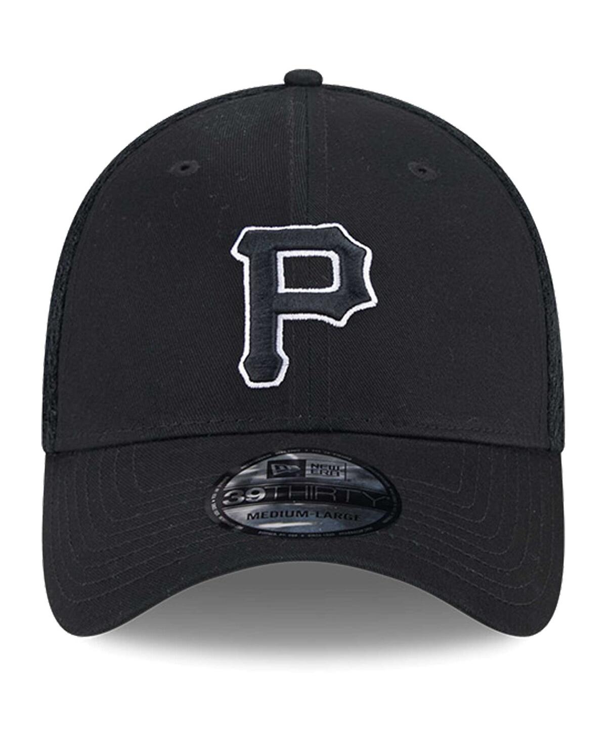 New Era Men's Pittsburgh Pirates EvergreenWhite Neo 39Thirty Flex Hat - Black