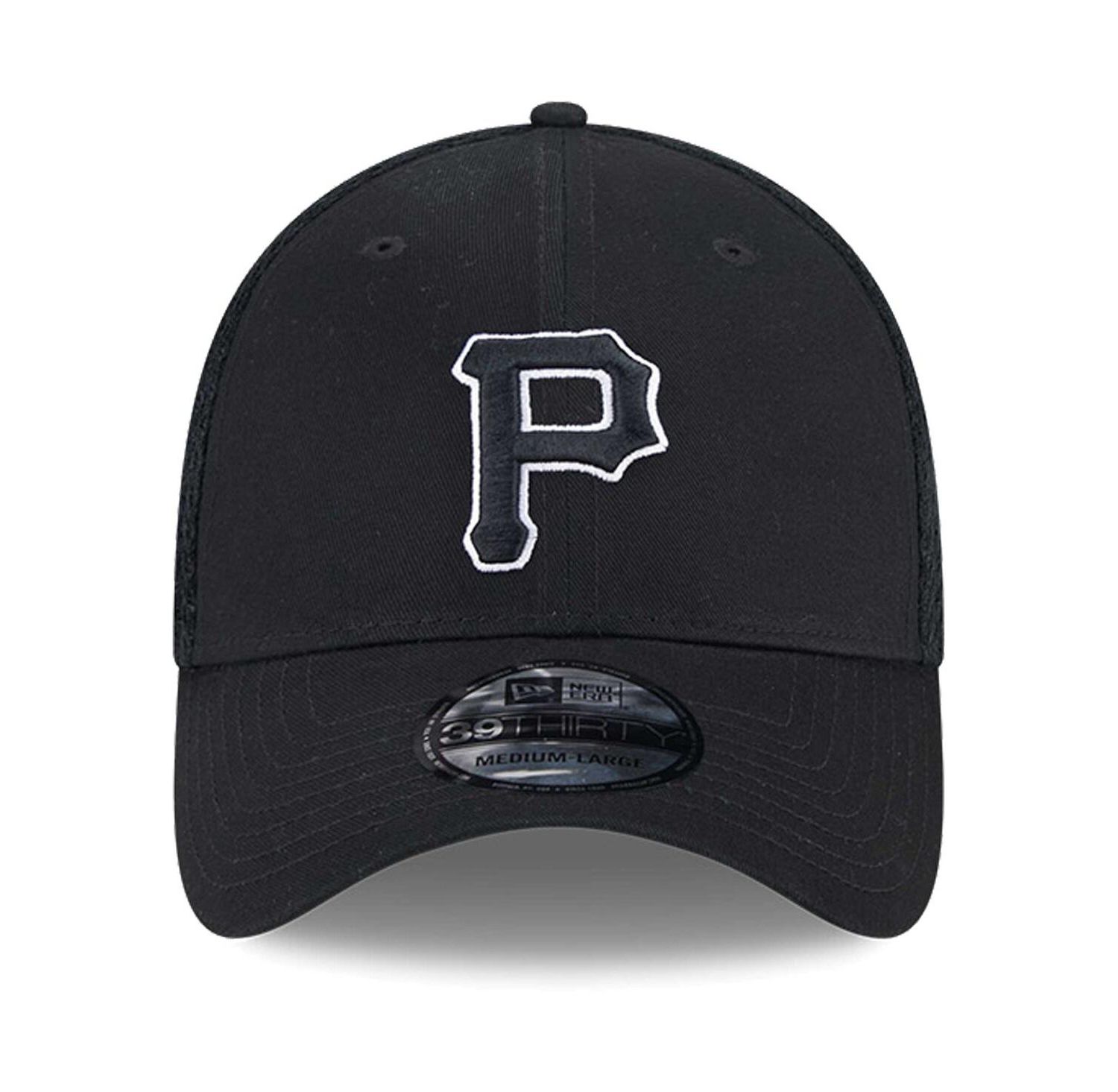 Men's Pittsburgh Pirates Evergreen Black White Neo 39Thirty Flex Hat