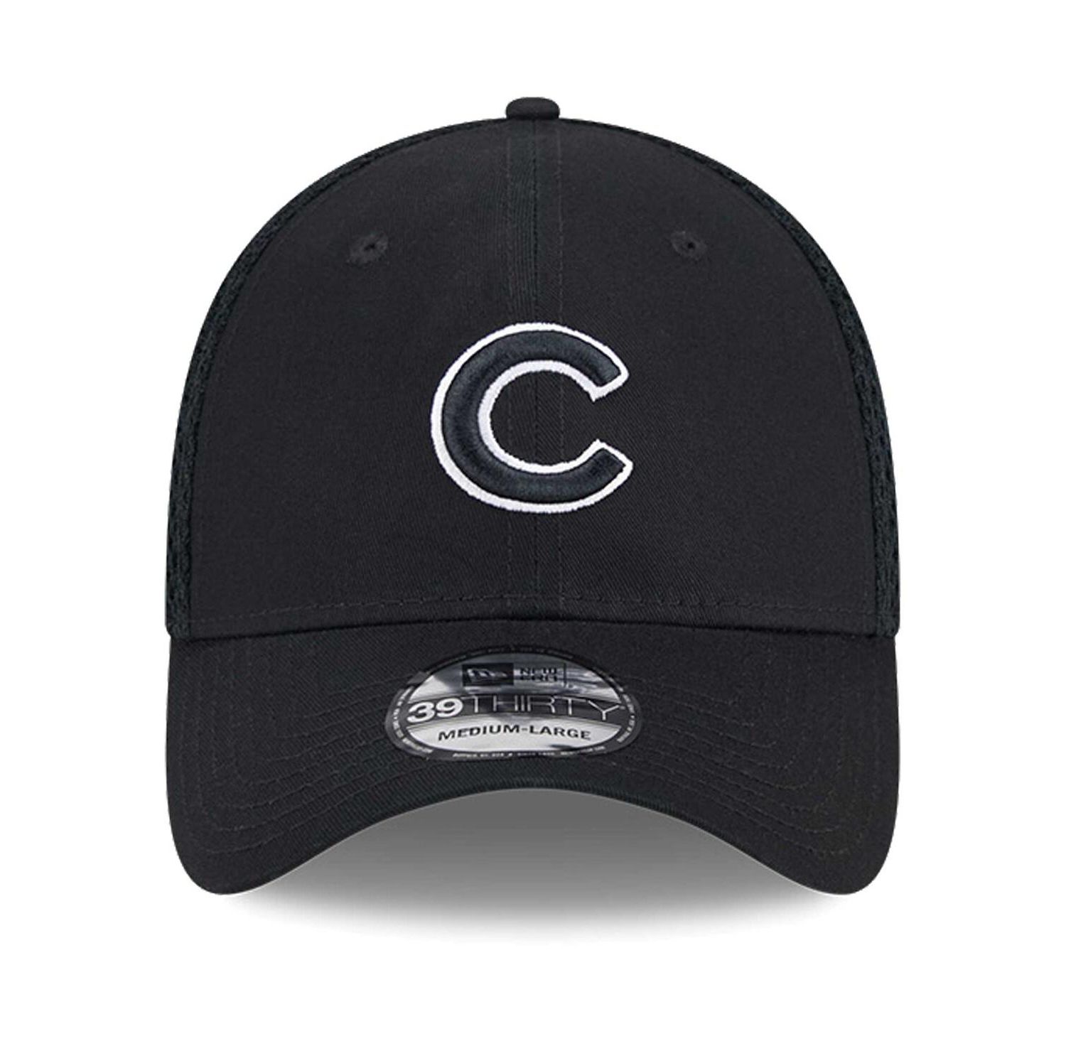 Men's Chicago Cubs Evergreen Black White Neo 39Thirty Flex Hat