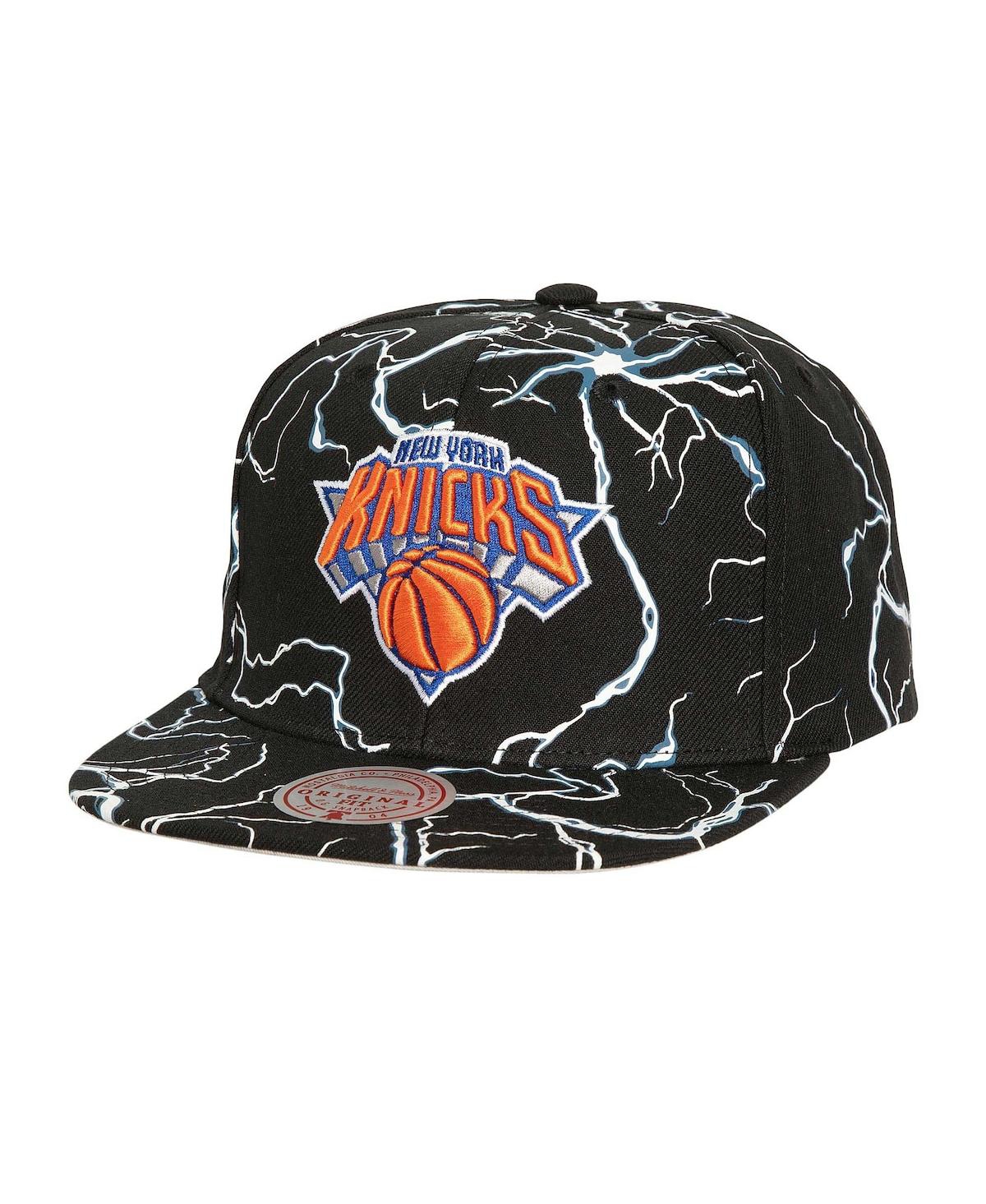 Mitchell Ness Men's Black New York Knicks Storm Season Snapback Hat - Black