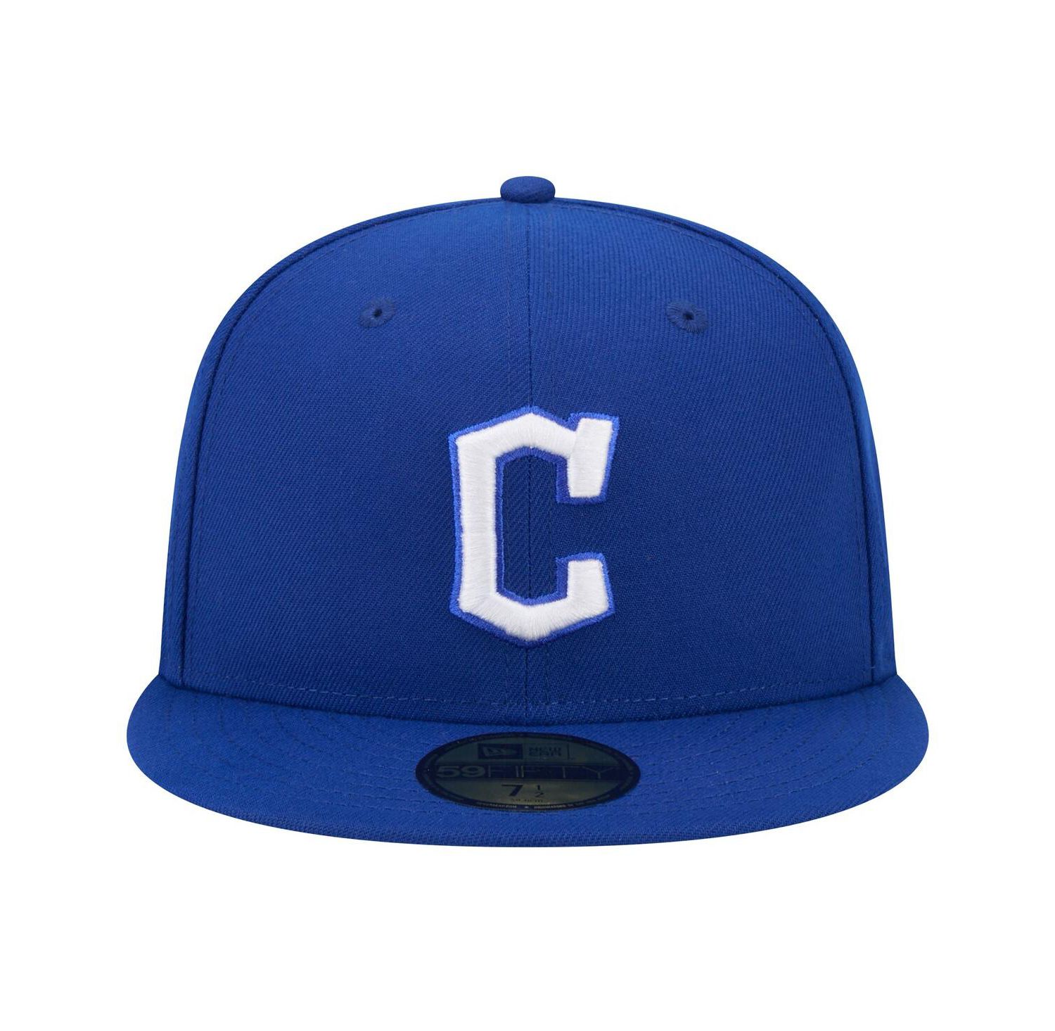 Men's Royal Cleveland Guardians White Logo 59Fifty Fitted Hat