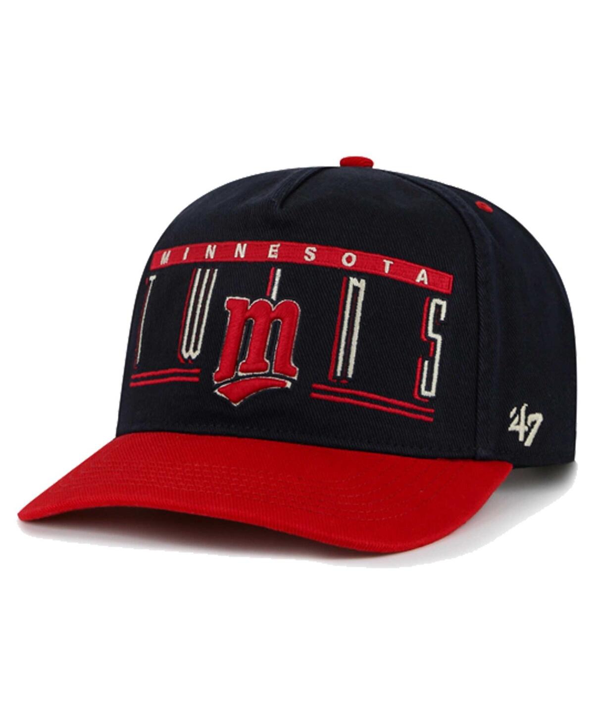 47 Brand Men's Navy Minnesota Twins Double Headed Baseline Hitch Adjustable Hat - Navy