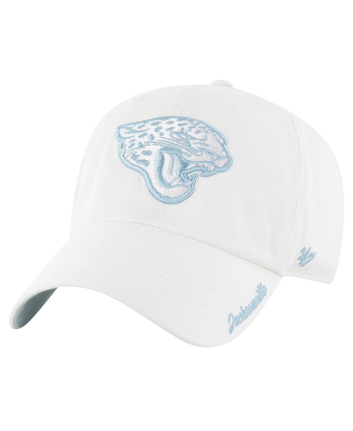 47 Women's White Jacksonville Jaguars Ballpark Cheer Clean Up Adjustable Hat - White