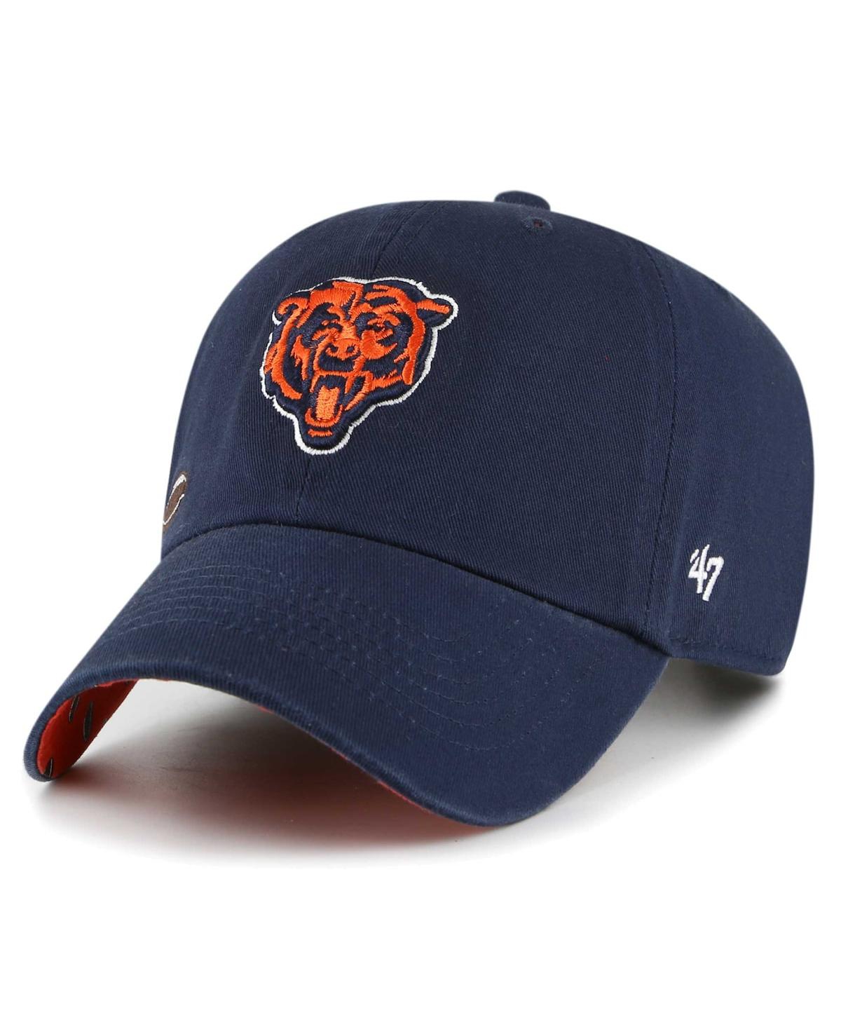 47 Brand 47 Women's Navy Chicago Bears Confetti Icon Clean Up Adjustable Hat In Navy