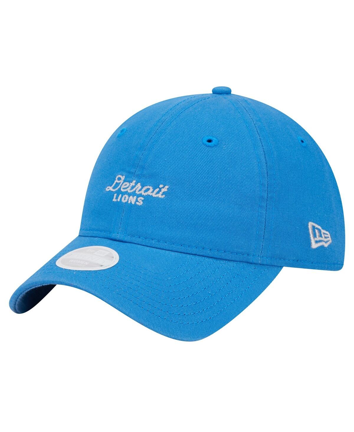 Women's Blue Detroit Lions Throwback Delicate 9Twenty Adjustable Hat - Blue