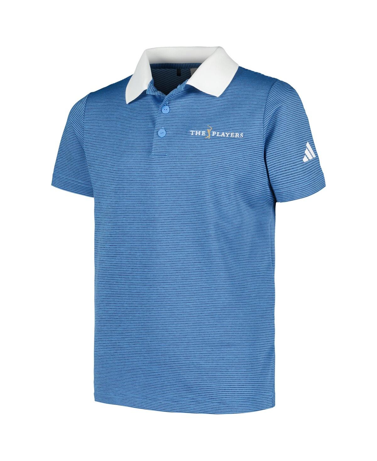 Adidas Youth Blue/Navy The Players Striped Polo