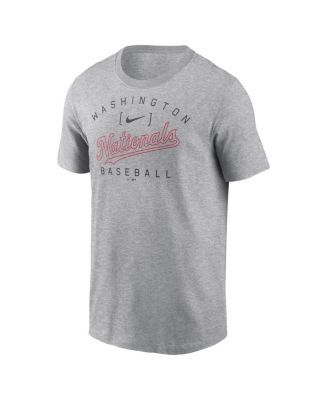 Men's Heather Gray Washington Nationals Home Team Athletic Arch T-Shirt
