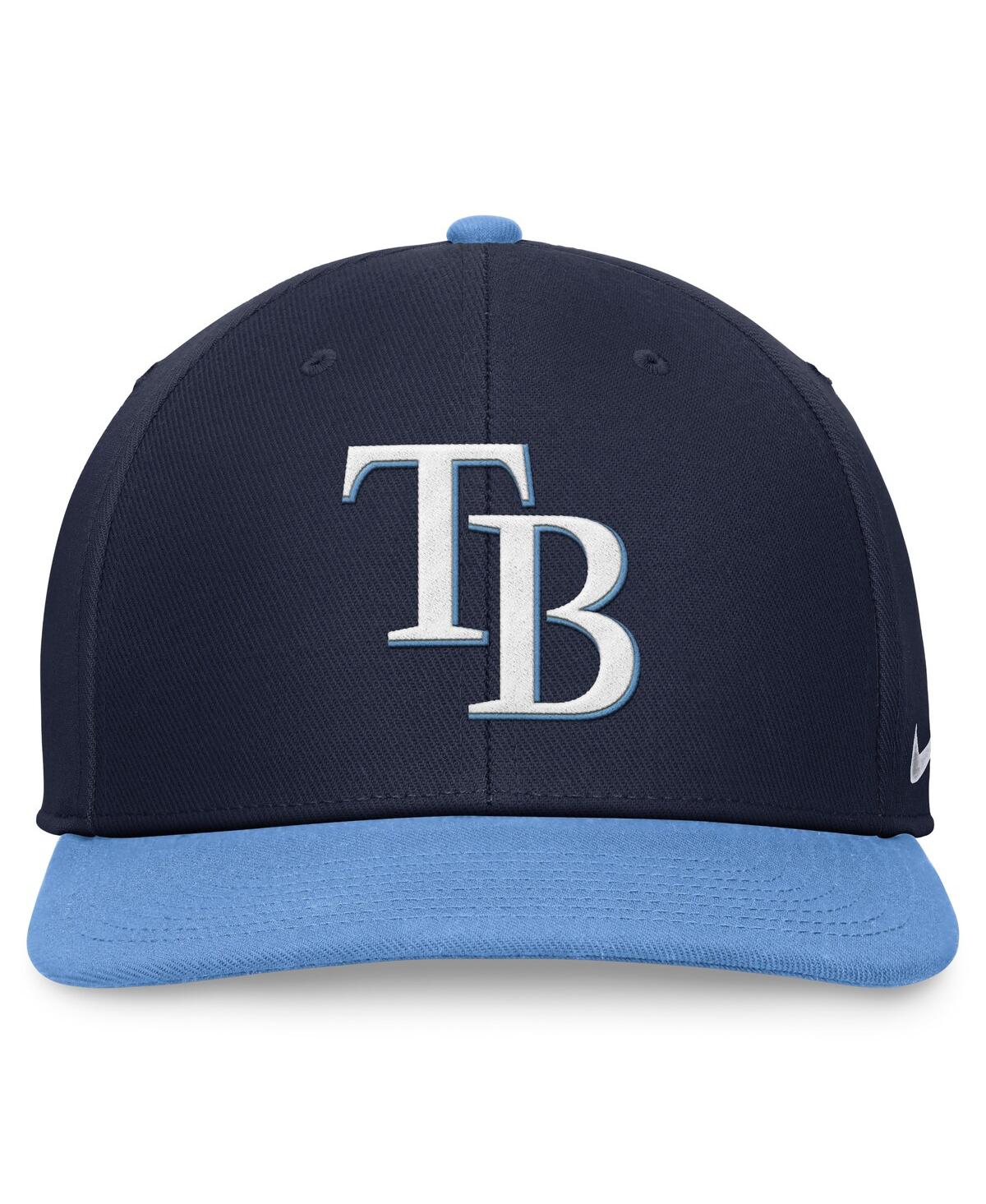 Nike Men's Navy/light Blue Tampa Bay Rays Evergreen Two-tone Snapback Hat In C Nvy,valo