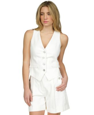 Michael Kors - Women's V-Neck Button Vest