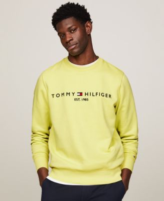 Tommy Hilfiger Men's Embroidered Logo Fleece Sweatshirt - Macy's
