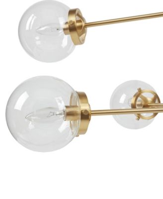 8-Light Metal Chandelier with Globe Bulbs