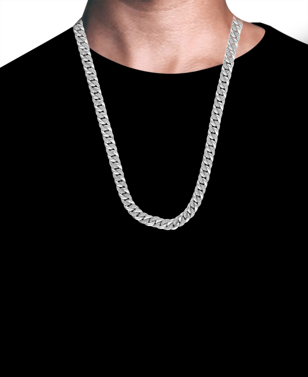 Men's Diamond Curb Link Chain 22