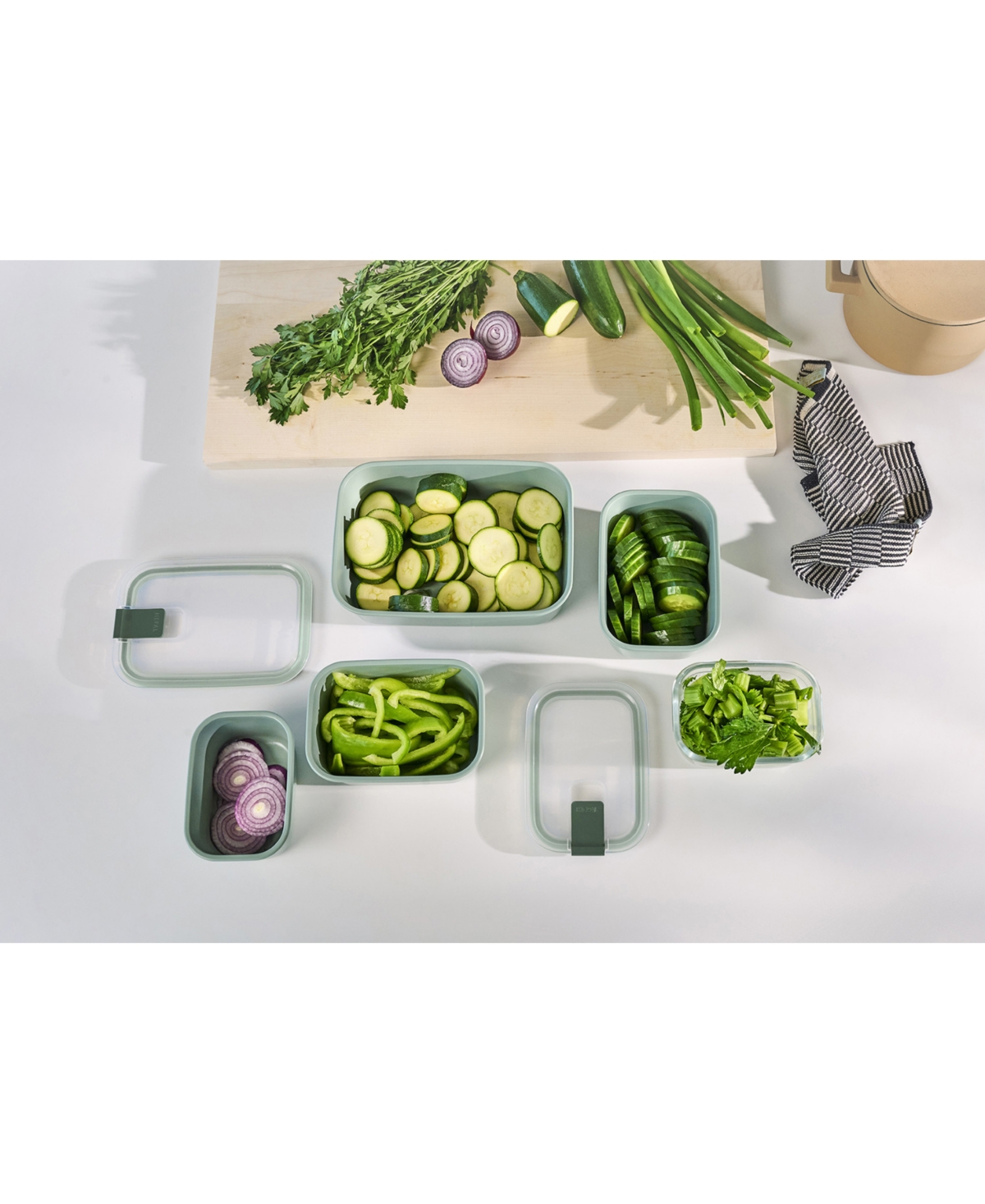 Mepal Easyclip 1pc. 15oz Rectangular Box In Green