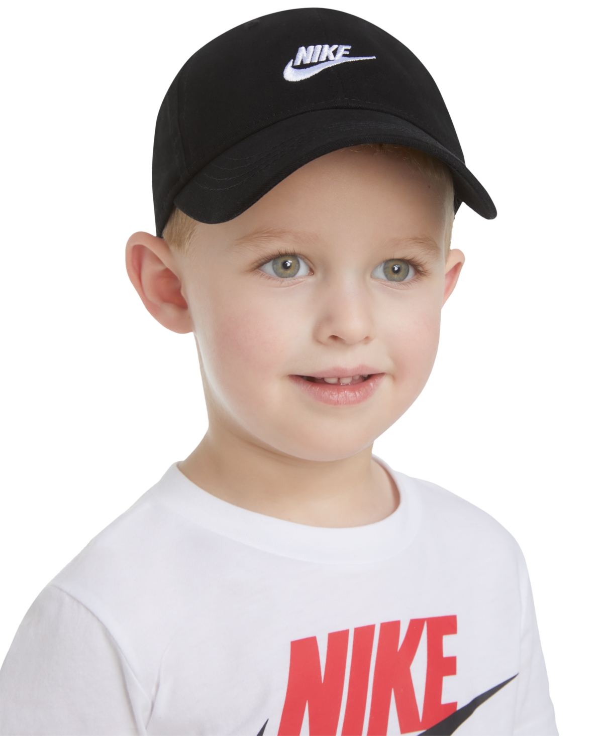 Shop Nike Toddler Futura Curved-brim Cotton Baseball Cap In Black