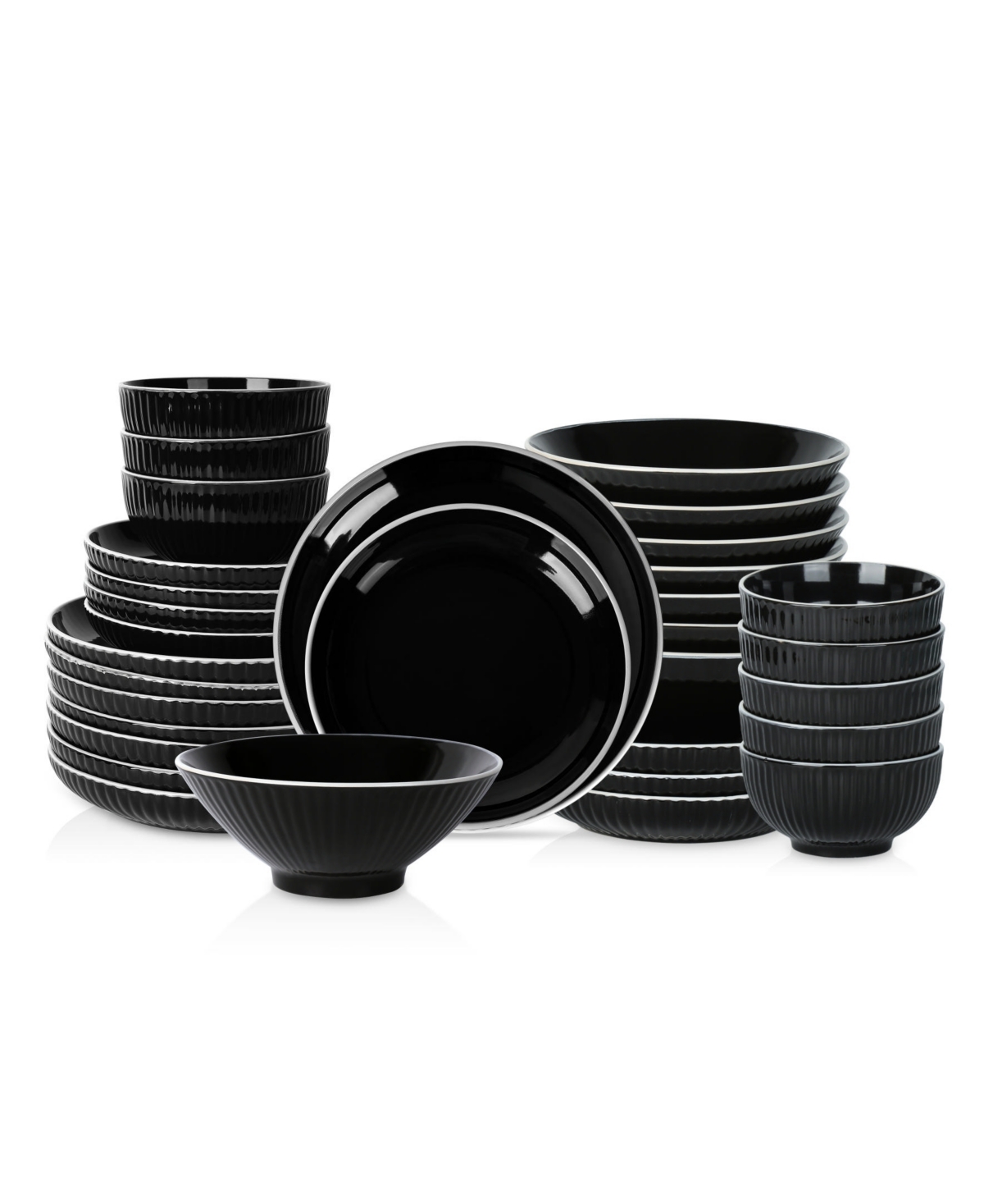 Christian Siriano Lustra Stoneware Pc. Dinnerware Set, Service for 8